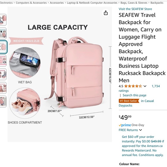 Amazon travel backpack - Picture 8 of 12